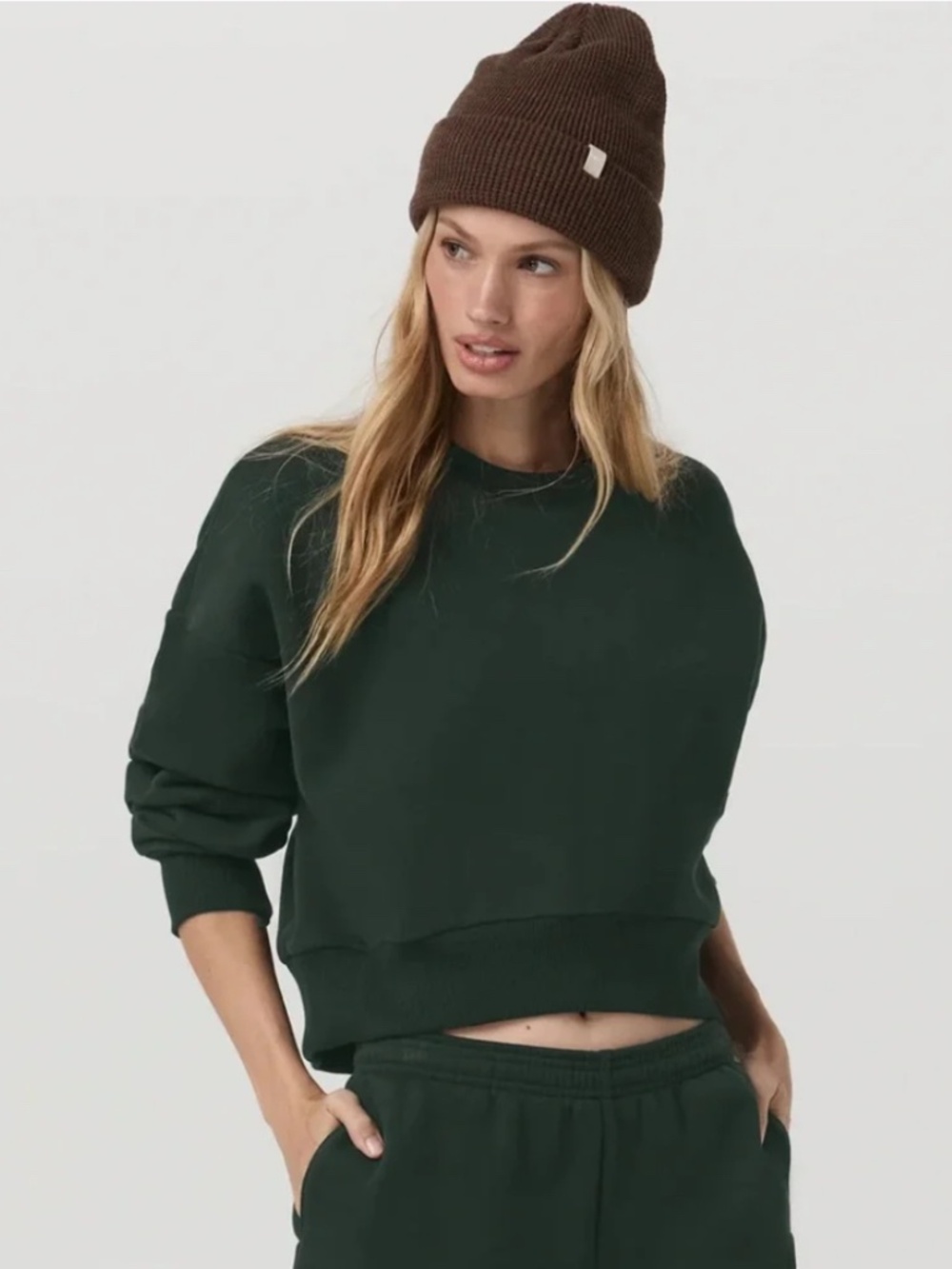 Vuori Restore Mini Crew in Evergreen